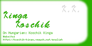 kinga koschik business card